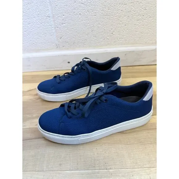 GREATS Brooklyn navy blue white Royale knit lace up sneaker shoes - Picture 5 of 12